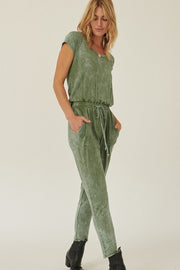 Mineral Washed Finish Knit Jumpsuit - Spicy and Sexy