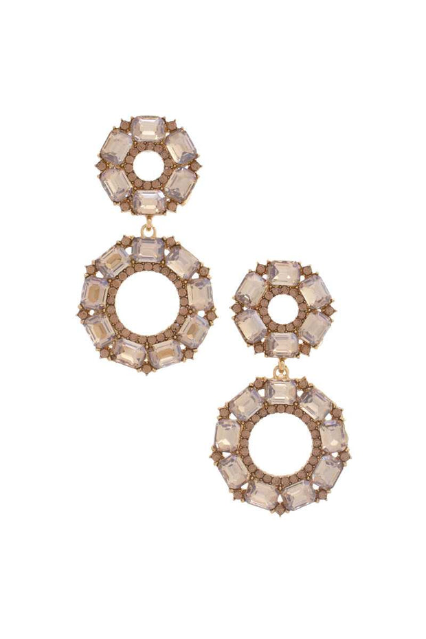 Double Circle Rhinestone Earring - Spicy and Sexy