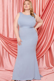 Ruffle Drapped Tail Plus Size Maxi Dress - Spicy and Sexy
