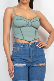 Bustier Sleeveless Ribbed Top - Spicy and Sexy