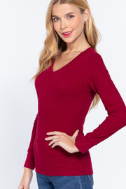 Long Sleeve V-neck Thermal Top
