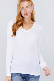 Long Sleeve V-neck Thermal Top