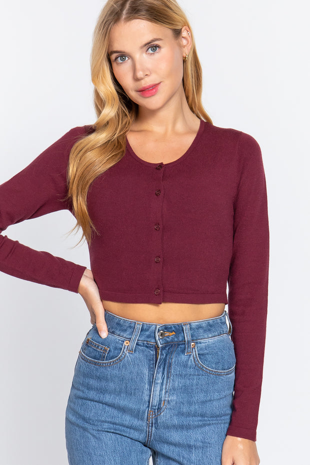 Long Sleeve Round Neck Viscose Sweater