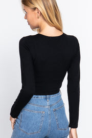 Long Sleeve Round Neck Viscose Sweater