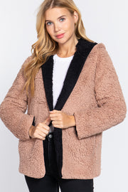 Hoodie Faux Fur Reversible Jacket