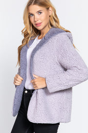 Hoodie Faux Fur Reversible Jacket