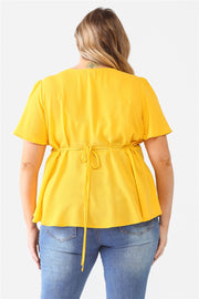 Plus Tie Detail Flare Top