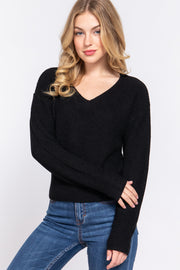 Dolman Sleeve Strappy Open Back Sweater