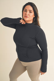 Butter Soft Fitted Jacket With Pockets (Plus Size)