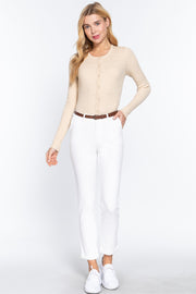 Cotton-span Twill Belted Long Pants