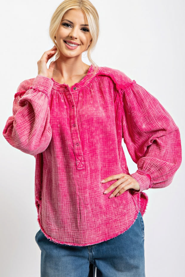 Washed Cotton Gauze Tunic