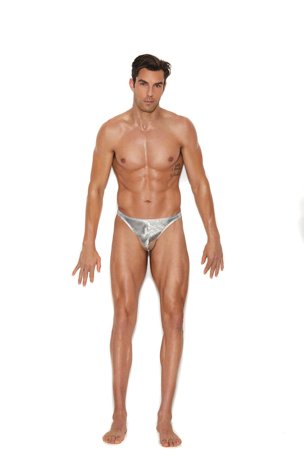 Men's Silver Lame' Thong - Spicy and Sexy