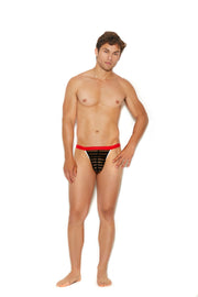 Men's Striped Mesh G-String Pouch - Spicy and Sexy