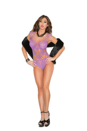 Purple Lace Teddy With Cut Out Detail - Spicy and Sexy