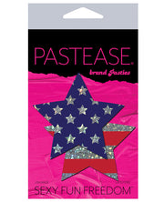 Pastease Glitter Patriotic Star - Red-blue O-s - Spicy and Sexy