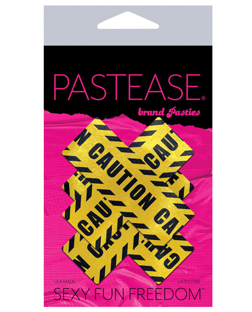 Pastease Caution Cross - Black-yellow O-s - Spicy and Sexy