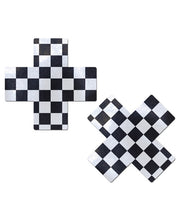 Pastease Checker Cross - Black-White - Spicy and Sexy