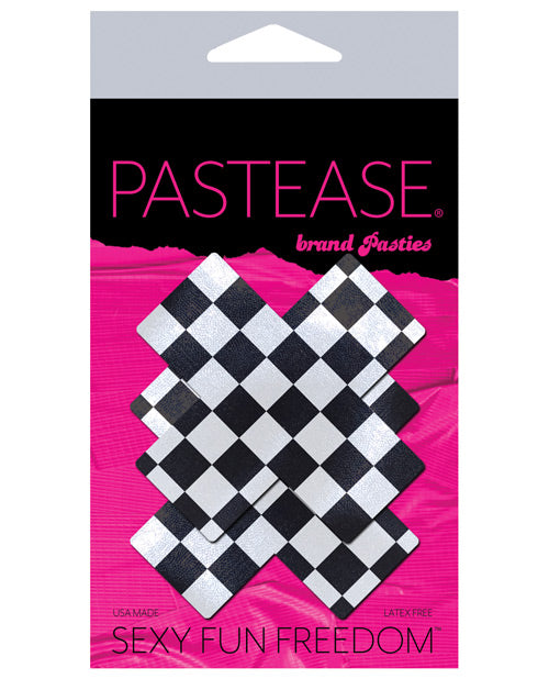 Pastease Checker Cross - Black-White - Spicy and Sexy