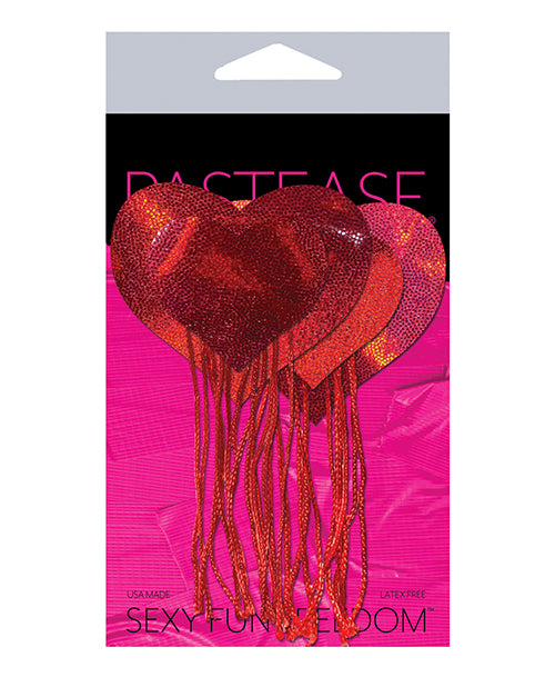 Pastease Tassel Holographic Heart - Red O-s - Spicy and Sexy