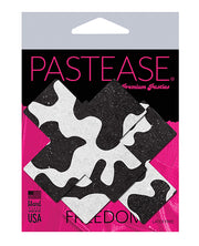 Pastease Premium Plus X Cow Print Cross - Black-white O-s - Spicy and Sexy