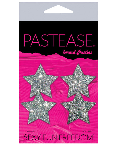 Pastease Petites Glitter Star - Silver O-s Pack Of 2 Pair - Spicy and Sexy