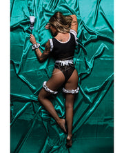 Role Play Mischievous Maid 6 Pc Set Black/white - Spicy and Sexy