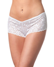Low Rise Stretch Scallop Lace Booty Short - Spicy and Sexy