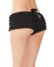 Ruffle Shorts With Back Bow Detail - Spicy and Sexy