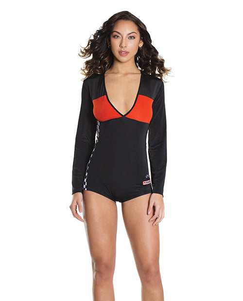 Fashion Stretch Knit Race Car Romper - Spicy and Sexy