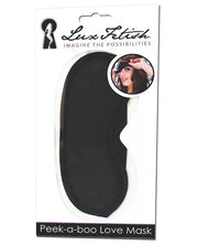 Lux Fetish Peek A Boo Love Mask - Black - Spicy and Sexy