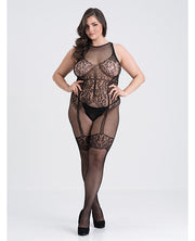 Fifty Shades Of Grey Captivate Lacy Body Stocking Black (Plus Size)