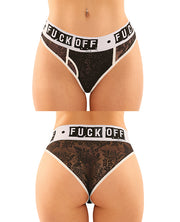 Vibes Buddy Fuck Off Lace Boy Brief & Lace Thong Black - Spicy and Sexy