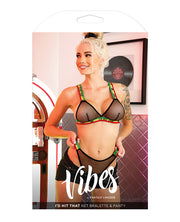 Vibes I'd Hit That Net Bralette & Panty Black - Spicy and Sexy