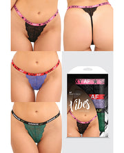 Vibes Af 3 Pack Thongs Assorted Colors O-s - Spicy and Sexy