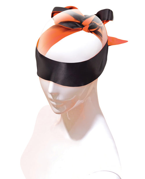 The 9's Orange Is The New Black Satin Sash Reversible Blindfold - Spicy and Sexy
