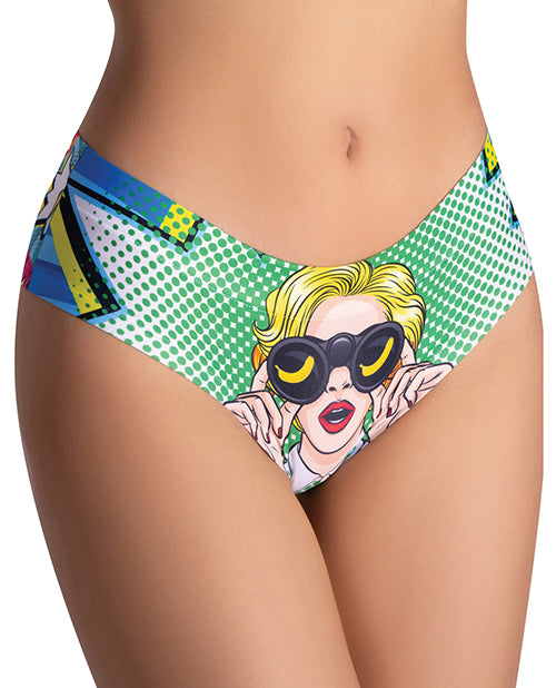 Mememe Comics Curious Girl Printed Slip - Spicy and Sexy
