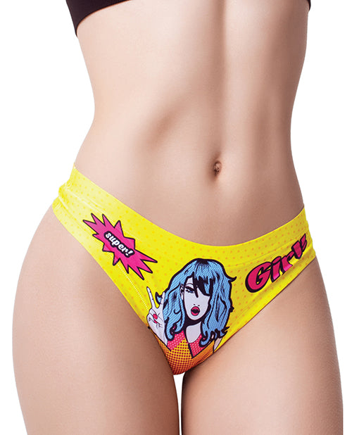 Mememe Comic Fans Printed Thong - Spicy and Sexy