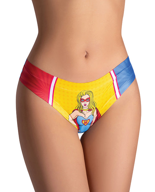 Mememe Comics Wonder Girl Printed Thong - Spicy and Sexy