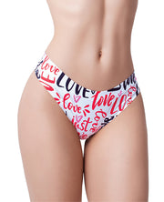 Mememe Love Message Printed Thong - Spicy and Sexy