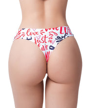 Mememe Love Message Printed Thong - Spicy and Sexy
