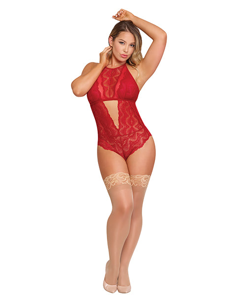 Sugar & Spice Teddy With Snap Crotch Red - Spicy and Sexy