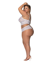 Modern Romance Bralette & Cheeky Hipster White (Plus Size) - Spicy and Sexy