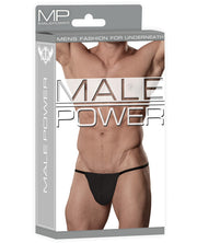 Male Power Nylon Lycra Pouch Thong Black O-s - Spicy and Sexy