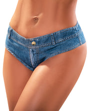 Micro Mini Solid Shorts Light Chambray - Spicy and Sexy