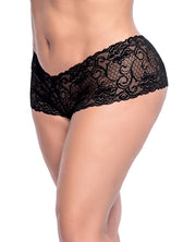 Lace Boyshort Black (Plus Size) - Spicy and Sexy