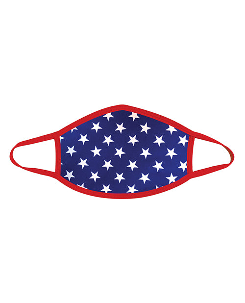 Neva Nude Murica Usa Blue Star Mask With 100% Cotton Liner Red - Spicy and Sexy
