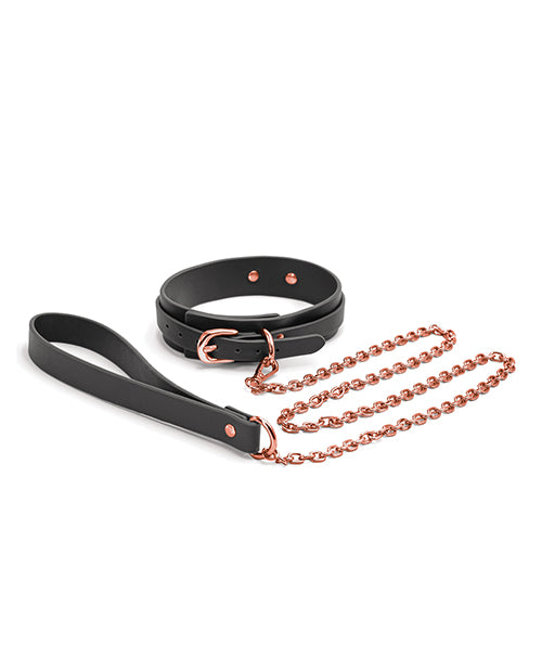 Bondage Couture Collar & Leash - Black - Spicy and Sexy