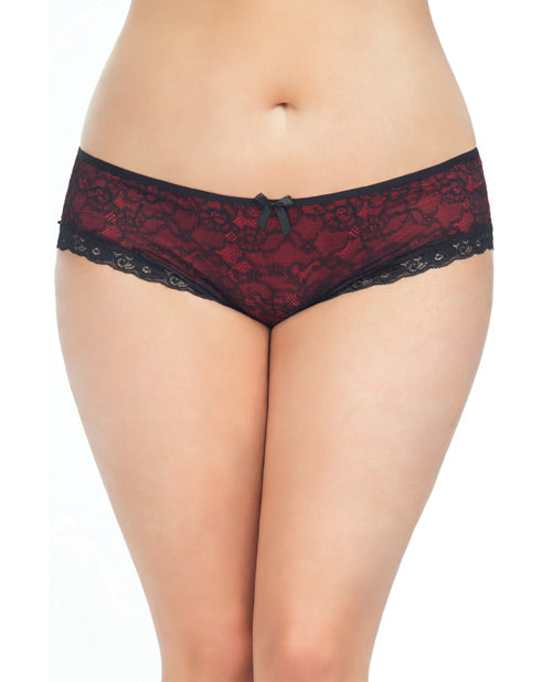 Cage Back Lace Panty (Plus Size) - Spicy and Sexy