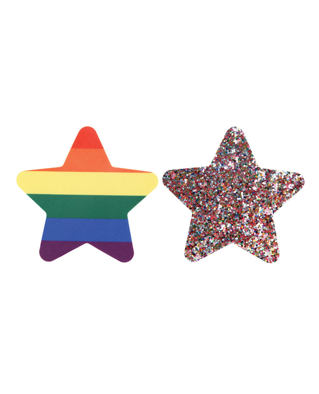Peekaboos Pride Rainbow Glitter Stars Pack Of 2 - Spicy and Sexy