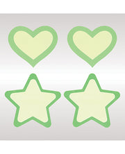 Peekaboos Glow In The Dark Hearts & Stars - 2 Pairs